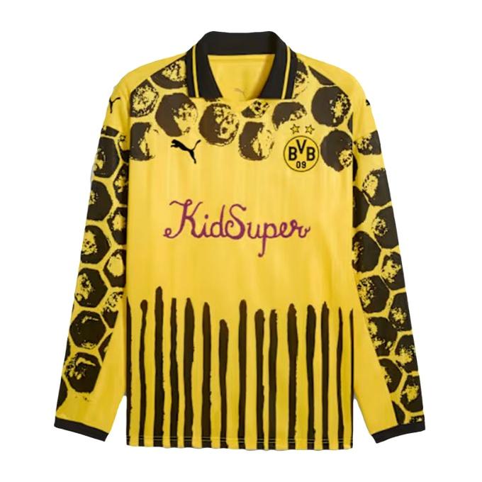 プーマ PUMA サッカーウェア レプリカシャツ メンズ KIDSUPER STUDIOS ドルトムント 長袖 レトロ シャツ 782753 02 PUMA（プーマ） サッカーウェア レプリカシャツ メンズ KIDSUPER