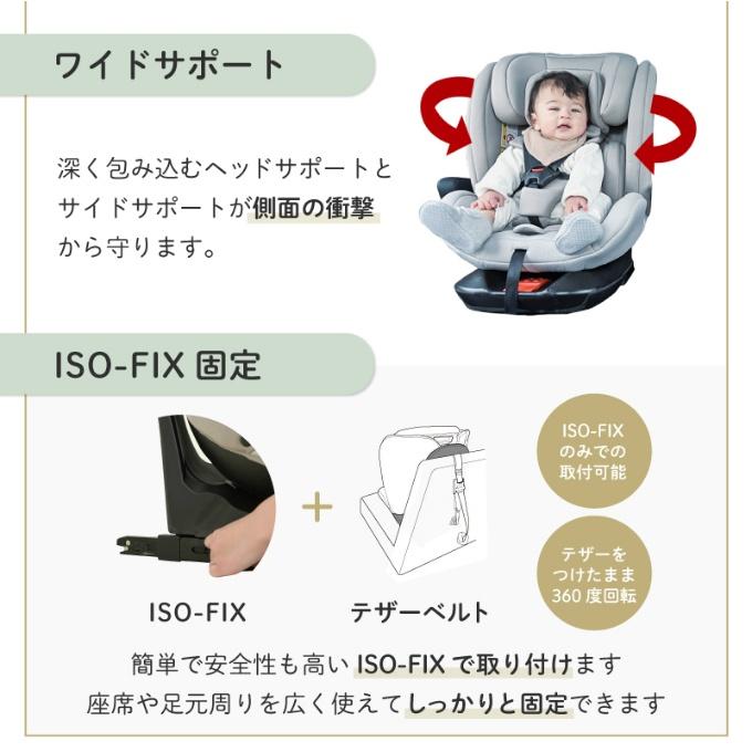 ☆BBシリーズ チャイルドシートISOFIX回転式 SI100101102 360度回転