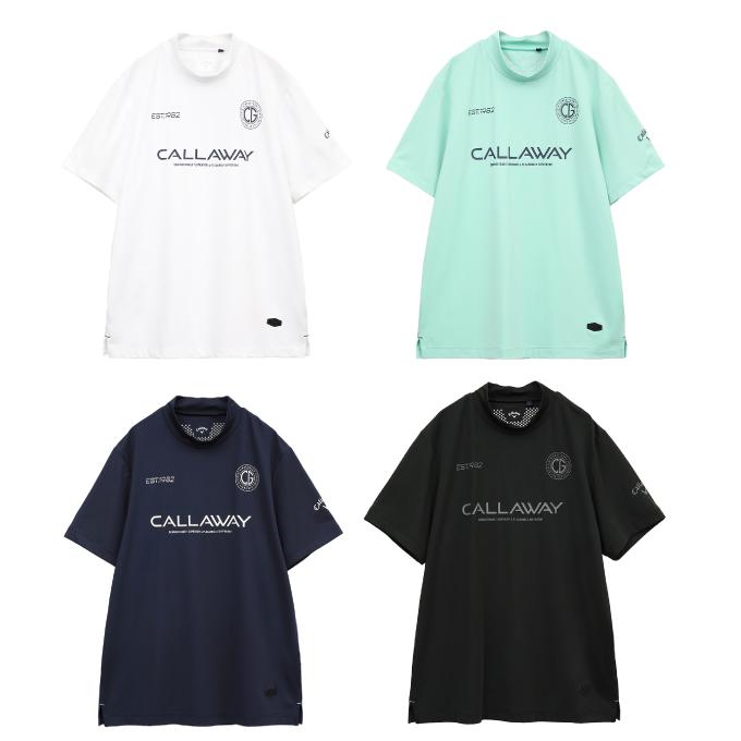 Callaway キャロウェイ ゴルフウェア 半袖シャツ メンズ ロゴスムース