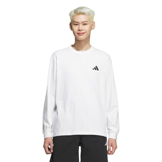 アディダス エッセンシャルズ プラス 長袖Tシャツ WH 2XL JW6972