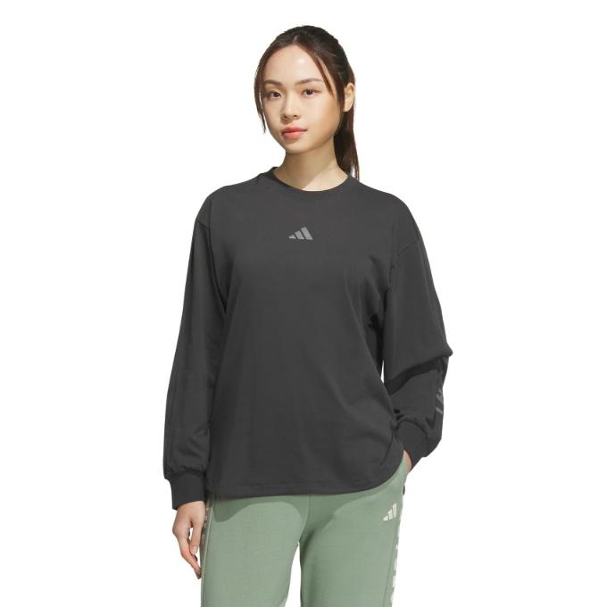 adidas（アディダス） Tシャツ 長袖 レディース ワード 長袖Tシャツ