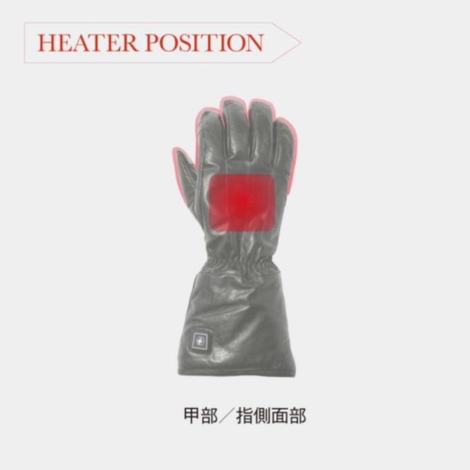 ☆電熱グローブ ヒートレザーグローブ バイク ツーリング スマホ操作 3
