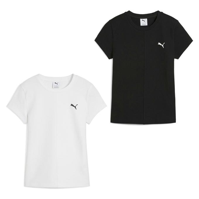 PUMA（プーマ） Tシャツ 半袖 レディース LP WDRB SLM リブ半袖Tシャツ 631805 PUMA : ヒマラヤ Yahoo!店 ...