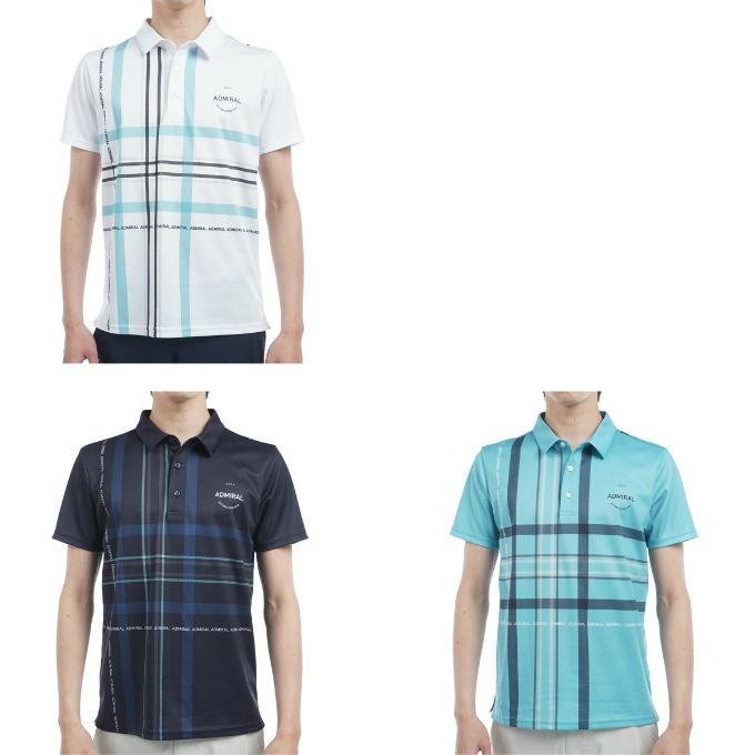 Admiral（アドミラル） ゴルフウェア ポロシャツ 半袖 メンズ チェック
