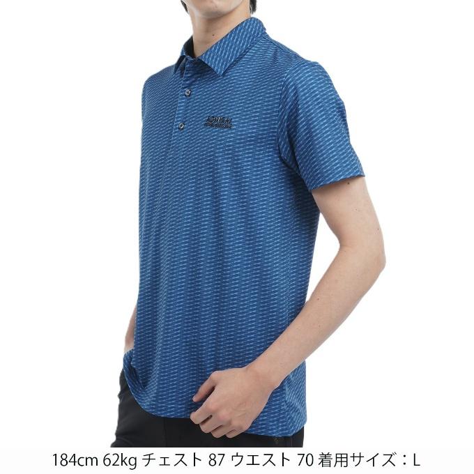 Admiral アドミラル ゴルフウェア ポロシャツ 半袖 メンズ 小紋柄