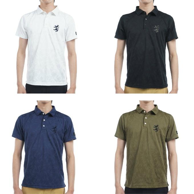 アドミラル Admiral ゴルフウェア ポロシャツ 半袖 メンズ ランパント ジャガードシャツ ADMA513 【2025年春夏モデル】 Admiral（アドミラル） ゴルフウェア ポロシャツ 半袖 メンズ