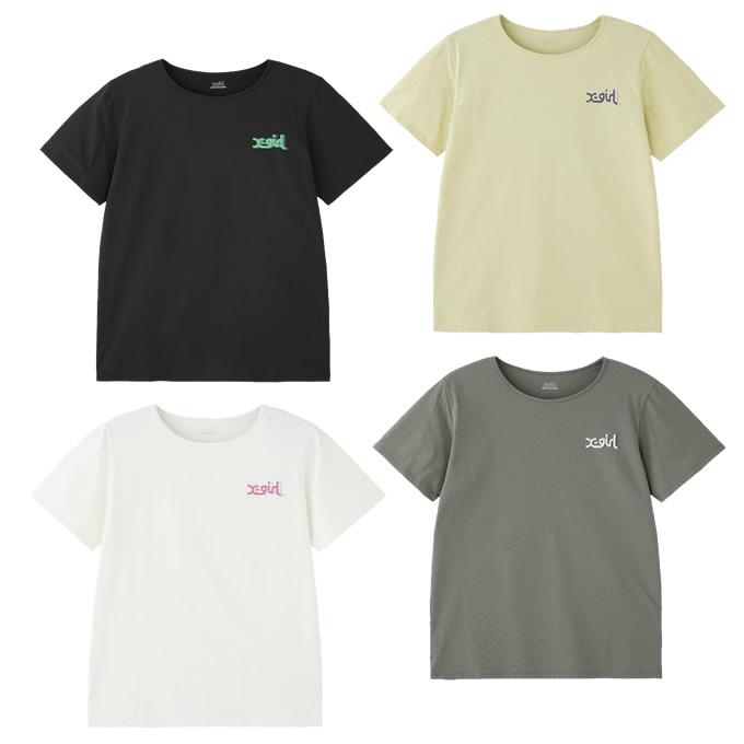 X-girl（エックスガール） Tシャツ 半袖 レディース SLASHロゴ 冷感