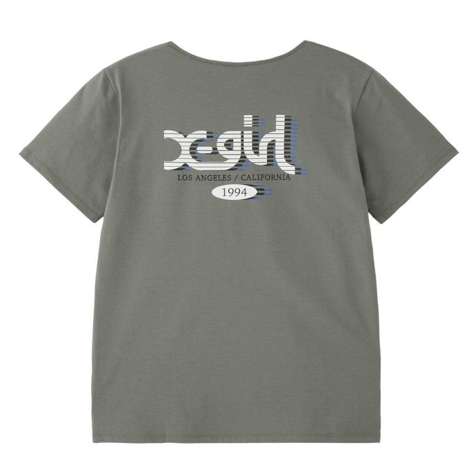 STILL THAT GIRL ロゴ 半袖 Tシャツ X-girl（エックスガール） Tシャツ 半袖 レディース SLASHロゴ 冷感
