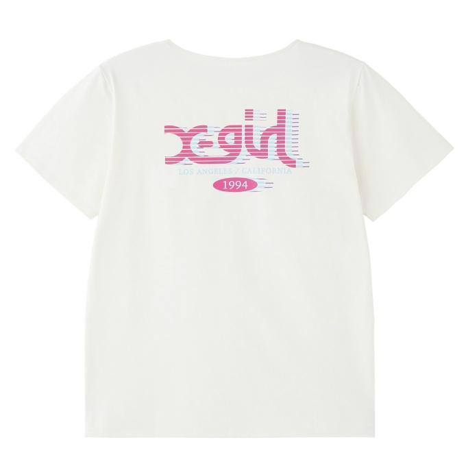 X-girl（エックスガール） Tシャツ 半袖 レディース SLASHロゴ 冷感