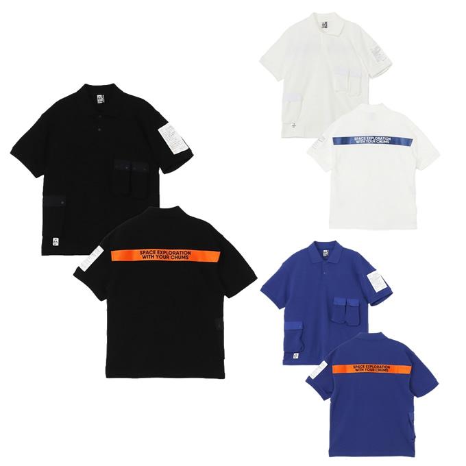 チャムス CHUMS ポロシャツ 半袖 メンズ スペースポロシャツ CH02-1236 CHUMS（チャムス） ポロシャツ 半袖 メンズ スペースポロシャツ CH02