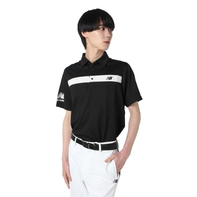 New Balance Golf ポロシャツ 白 黒 半袖 メンズ　サイズ5 New Balance（ニューバランス） ゴルフウェア ポロシャツ 半袖 メンズ