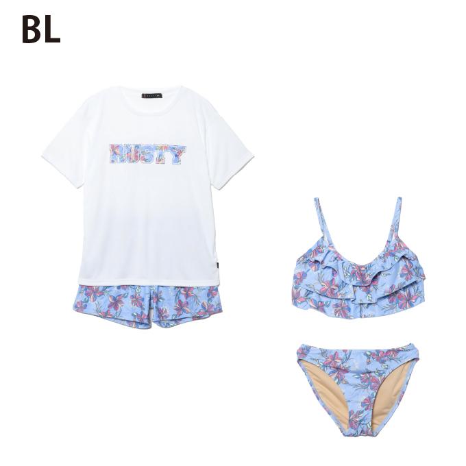 RUSTY 水着 RUSTY ラスティ 水着 4点セット キッズ ジュニア 子供 女の子