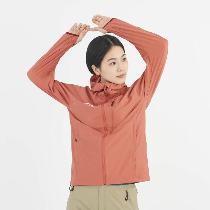 MILLET - MILLET ミレー アウトドア防水ジャケット MIV01994赤レディースM MILLET ミレー アウトドア防水ジャケット MIV01994赤レディースM