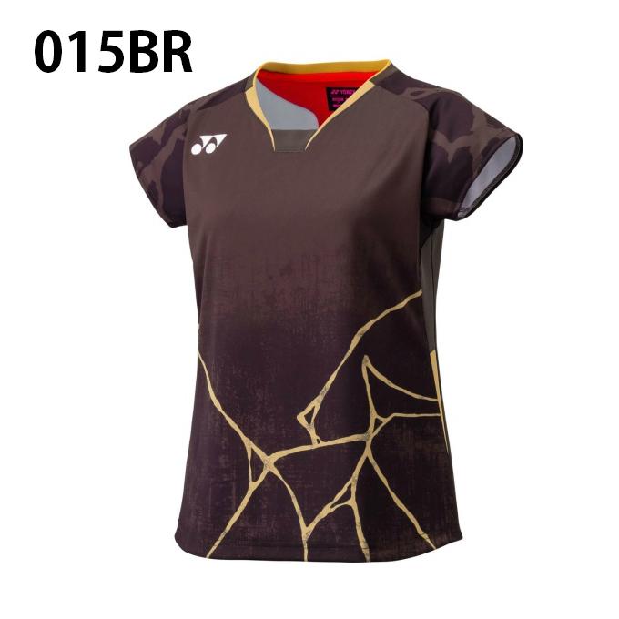 ヨネックス レディース テニス ゲームシャツ ウェア Oサイズ ブラウン 新品 YONEX（ヨネックス） テニスウェア バドミントンウェア ゲームシャツ
