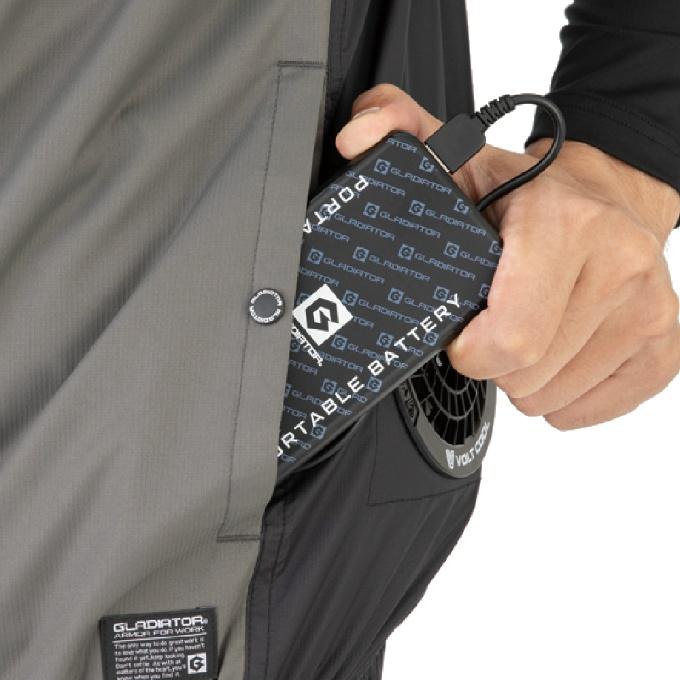 ☆グラディエーター GLADIATOR 空調ウェア 半袖ブルゾン メンズ ボルト