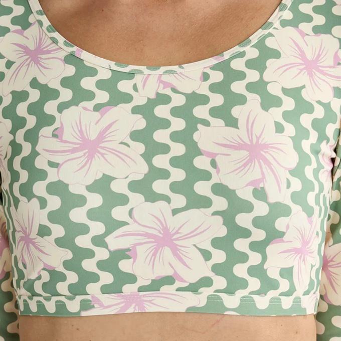 ロキシー ROXY 水着 ビキニ レディース PARTY WAVES L/S BIKINI ウィメンズ 長袖ラッシュガード ボトムセット RSW251006_4