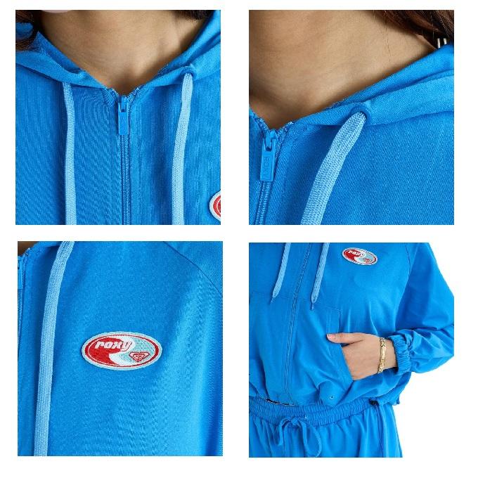 5月末まで。ROXY フード付きライトブルーウェア ROXY（ロキシー） ラッシュガード 長袖 レディース FUN & ALIVE PARKA