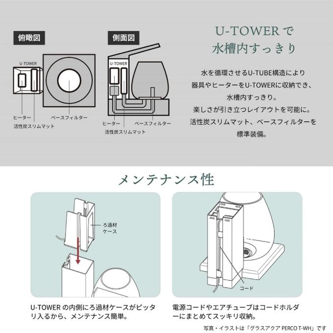 ジェックス GEX 熱帯魚用品 グラスアクア PERCO B-DW GEX4303 【返品不可】【ご自宅配送限定】‥の画像