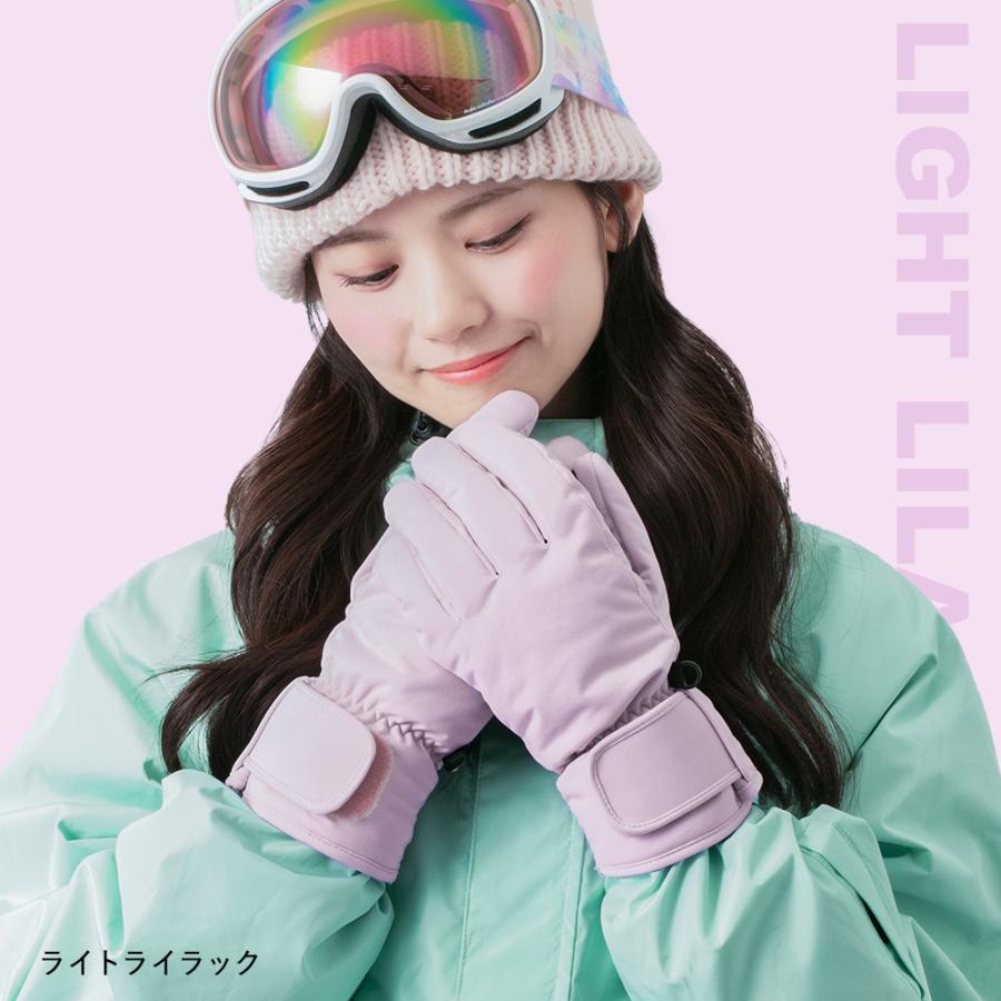 スキー スノーボード グローブ レディース 防水 防寒 5本指 耐水圧