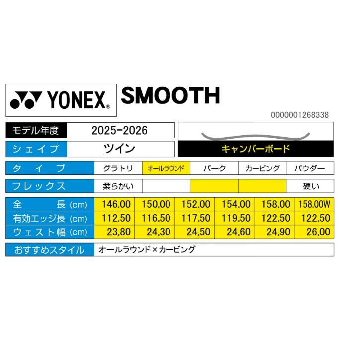 YONEX（ヨネックス） スノーボード 板 スムーズ SMOOTH オールラウンド