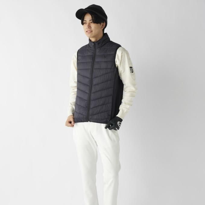 FILA（フィラ） ゴルフウェア アウターベスト メンズ 極薄ハイブリッド