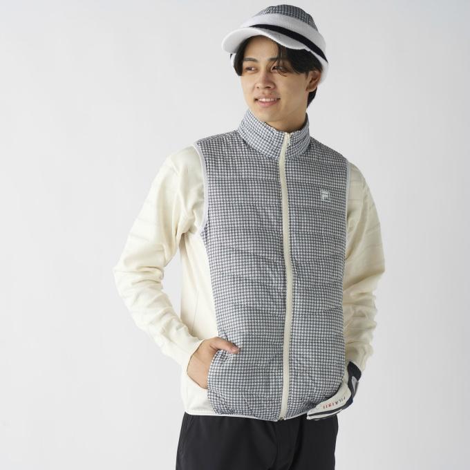 FILA（フィラ） ゴルフウェア アウターベスト メンズ 極薄ハイブリッド