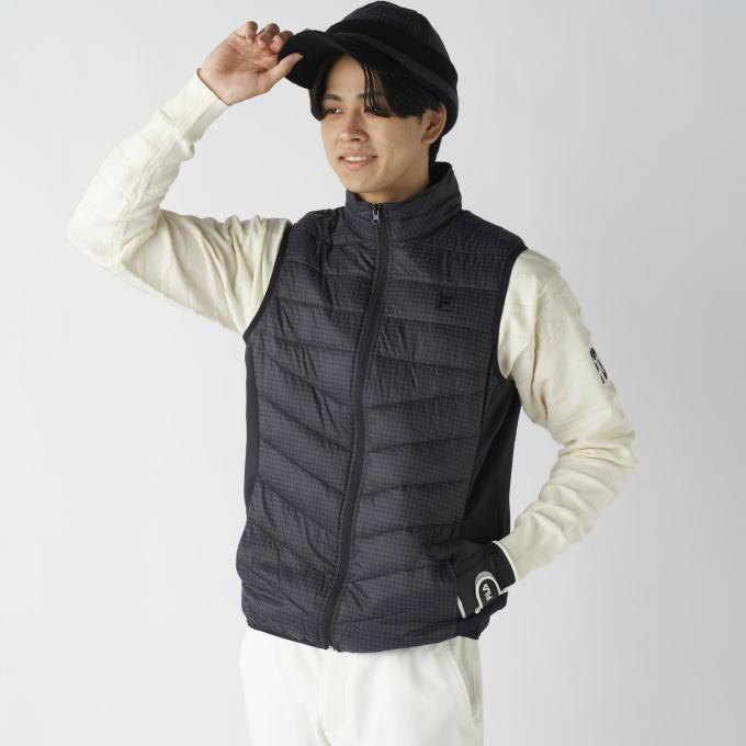 FILA（フィラ） ゴルフウェア アウターベスト メンズ 極薄ハイブリッド