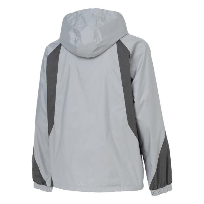 【グレー】トリコットメッシュウインドペインJK PUMA（プーマ） ウインドブレーカー ジャケット メンズ TAD 裏起毛