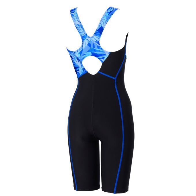 スピード speedo アシンメトリールースンニースキン レディース ブラック 黒 水泳 スイム フィットネス 水着 オールインワン SFW12565-BL speedo（スピード） フィットネス水着 セパレート レディース