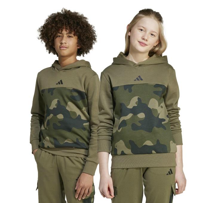 adidas 迷彩フード付きトレーナー他 adidas（アディダス） スウェットパーカー ジュニア ESS CAMO フーディ