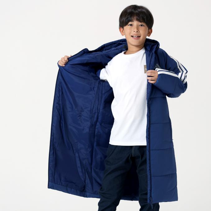 adidas（アディダス） ベンチコート ジュニア キッズ 3ストライプ