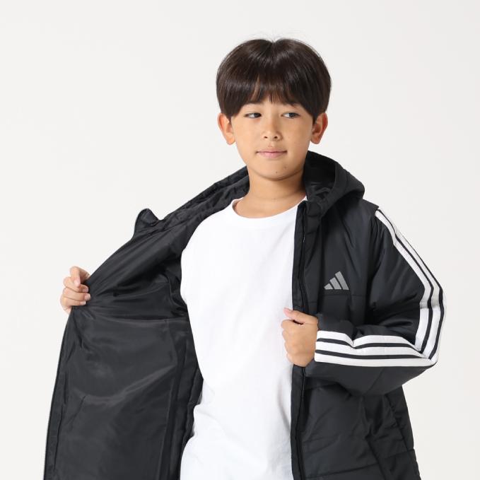 adidas（アディダス） ベンチコート ジュニア 3ストライプ ロング