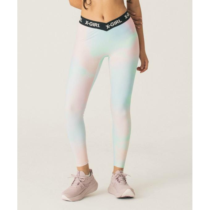 X-girl（エックスガール） X‐girl ロングタイツ レディース MARBLE柄