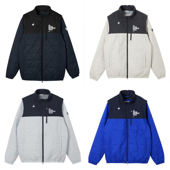 【美品】ルコック 中綿ダウン メンズゴルフウエアー M le coq sportif（ルコックスポルティフ） ゴルフウェア ブルゾン