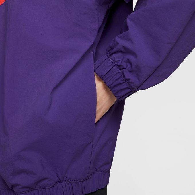 【美品】NIKE ナイキ　裏地有　ウインドブレーカー　上下　Ｍ　パープル　グレー 美品】NIKE ナイキ 裏地有 ウインドブレーカー 上下 M パープル