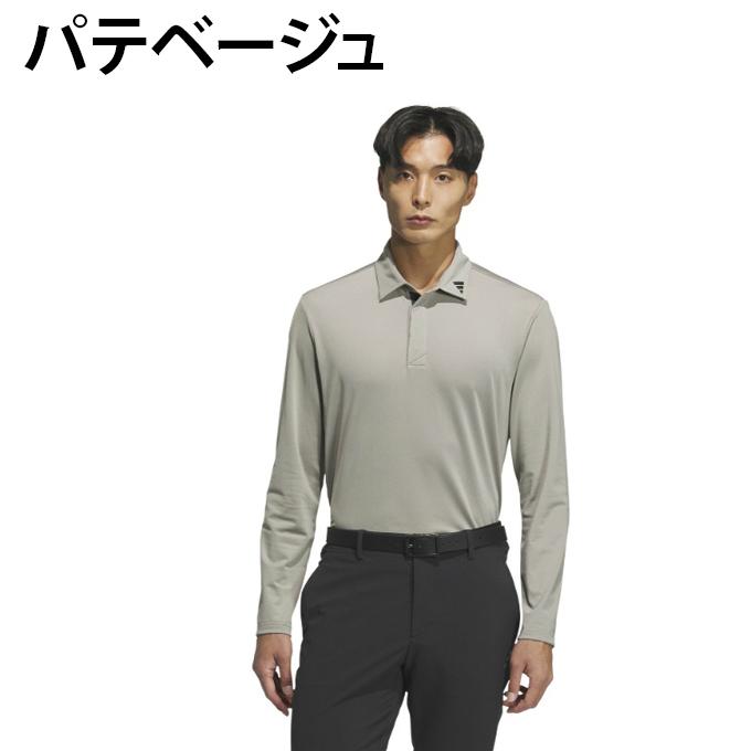 adidas/アディダス ゴルフ ポロシャツ【ライトグレー/Ｌ】新品！ adidas（アディダス） ゴルフウェア ポロシャツ 長袖 メンズ