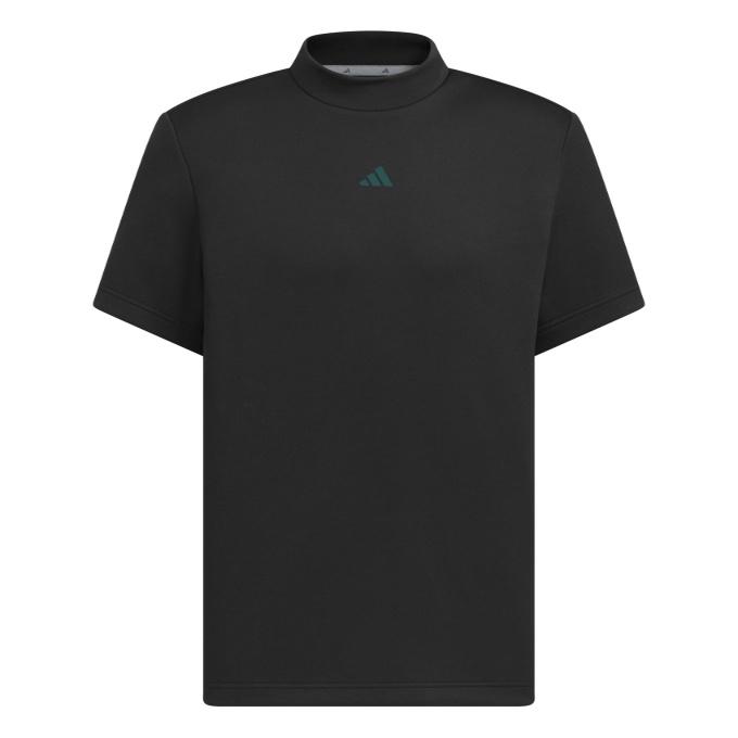 【希少・完売品】　アディダスゴルフ　メンズ　ロゴモックネックシャツ　黒 adidas（アディダス） ゴルフウェア 半袖シャツ メンズ コードカオス