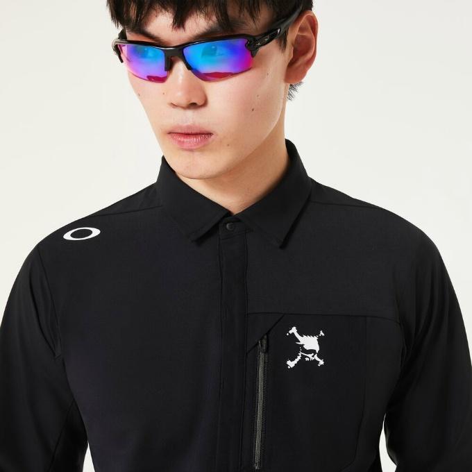 オークリー 2022年モデル スポーツ シャツ スカル シャツ ブラック M OAKLEY（オークリー） ゴルフウェア 長袖シャツ メンズ SKULL IDEALLY