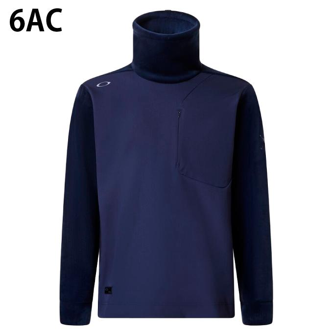 極美品　OAKLEY スカルタートルネックミドル　ゴルフウェア　ネイビー OAKLEY（オークリー） ゴルフウェア 長袖シャツ メンズ スカル