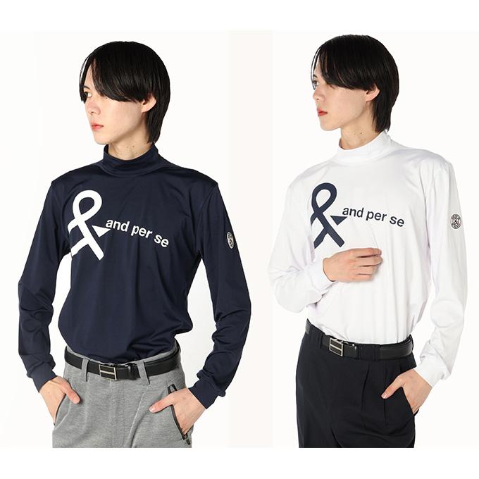and per se（アンパスィ） ゴルフウェア 長袖シャツ メンズ マシュマロ