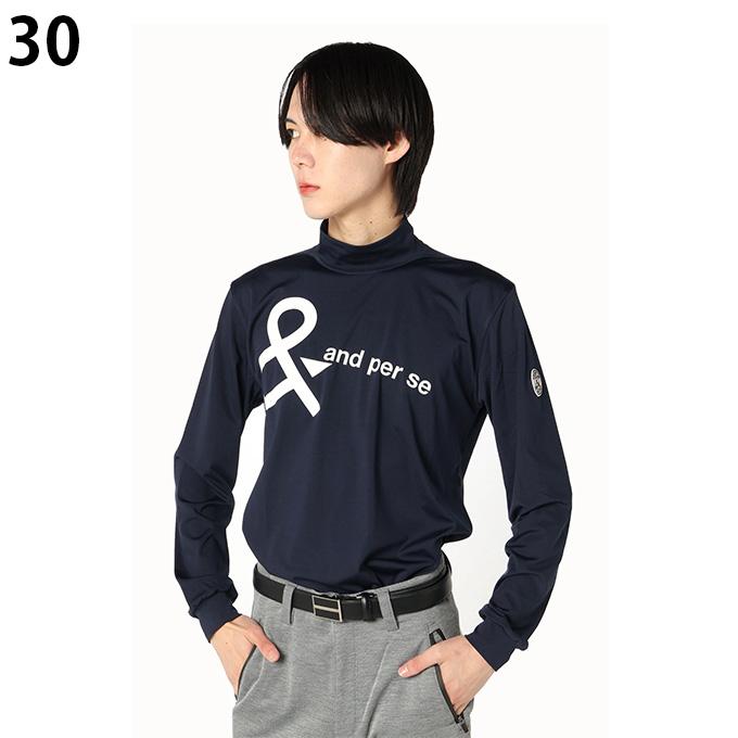 and per se（アンパスィ） ゴルフウェア 長袖シャツ メンズ マシュマロ