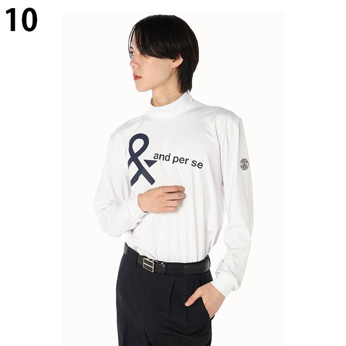 and per se（アンパスィ） ゴルフウェア 長袖シャツ メンズ マシュマロ