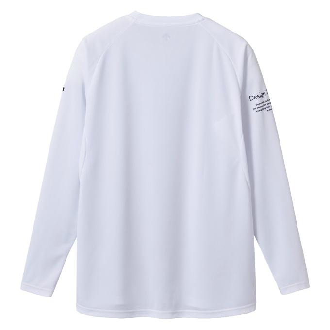 DESCENTE / 長袖Tシャツ/L/ナイロン/WHT/DAMVGB50 DESCENTE（デサント） バレーボール 長袖シャツ 吸汗 速乾 メンズ