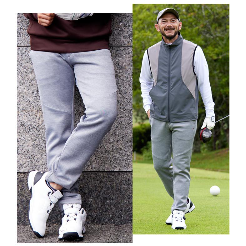 V12 ゴルフ パンツ メンズ ストレッチ ダンボールニット ロングパンツ Arnold Palmer（アーノルドパーマー） ゴルフウェア ロングパンツ