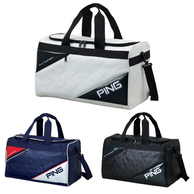【新品＊最新モデル】PING　エンボスボストンバッグ　大容量　ロゴ　ブラック PING（ピン） エンボスボストンバッグ : GDOゴルフショップ Yahoo!店
