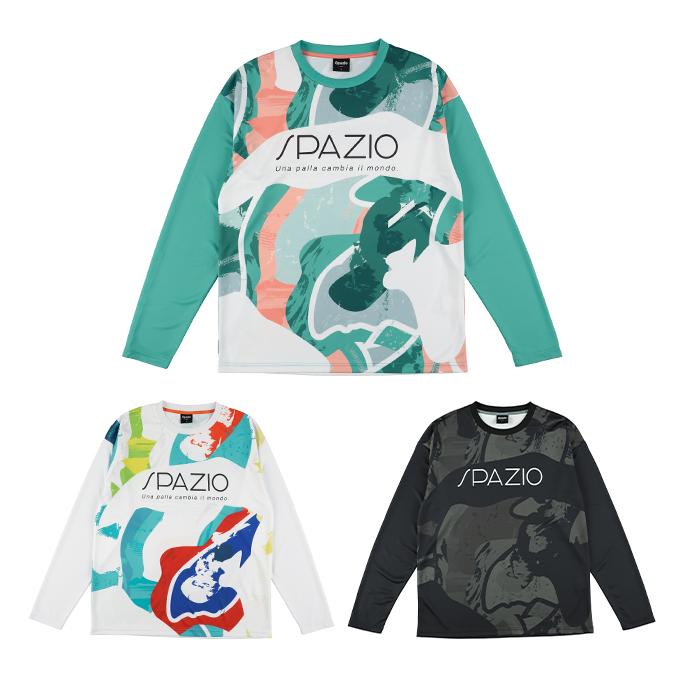 PACCBET 長袖カットソー 総柄 グラフィック Spazio（スパッツィオ） サッカーウェア プラクティスシャツ 長袖