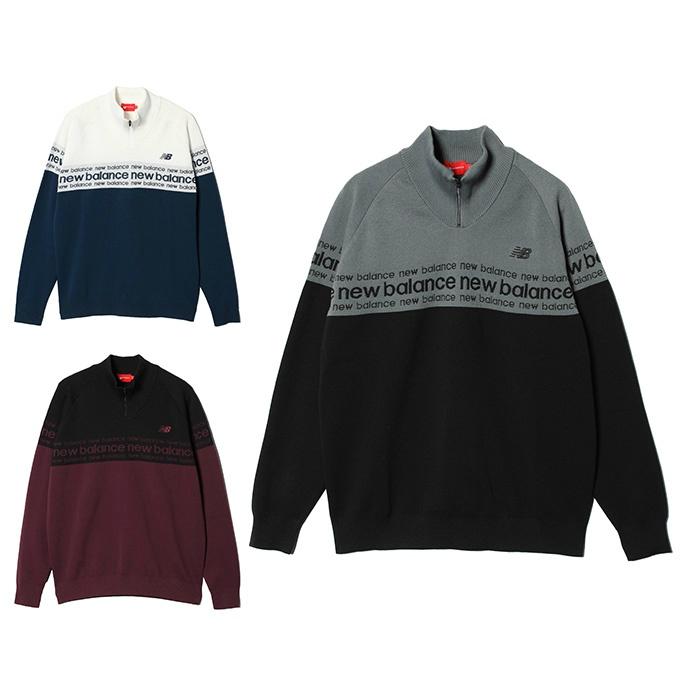 ニューバランスゴルフ ウール混 ニット 裏地付 ネイビー サイズ5 New Balance（ニューバランス） ゴルフウェア セーター メンズ HZ