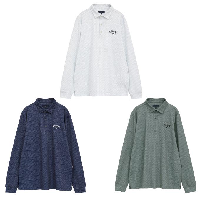 Callaway（キャロウェイ） ゴルフウェア ポロシャツ 長袖 メンズ ロゴ