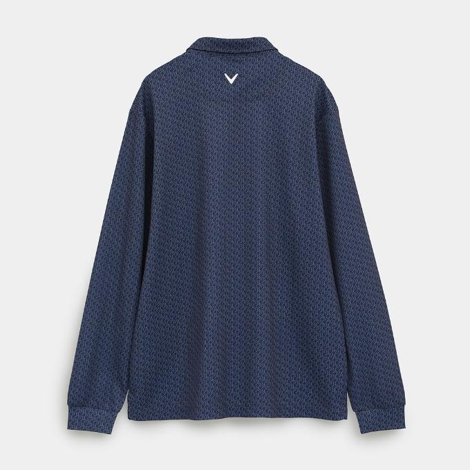 Callaway（キャロウェイ） ゴルフウェア ポロシャツ 長袖 メンズ ロゴ
