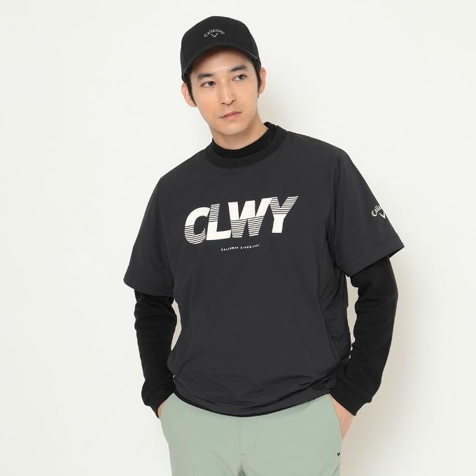 ✨Callaway ストレッチミニリップハーフジップブルゾン Mサイズ　ブラック Callaway（キャロウェイ） 8WAYストレッチ ハーフジップ 半袖 ブルゾン メンズウェア